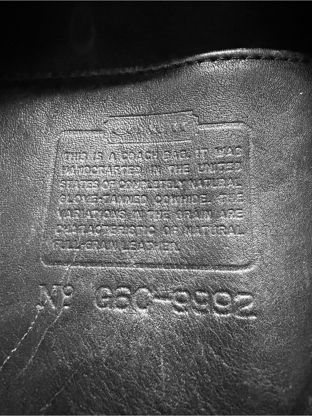 Vintage Coach Black Sling Backpack Daypack 9992 - Picture 9 of 10